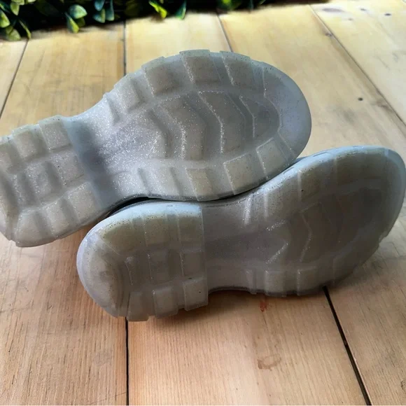 Alexander McQueen Tread Slick Iridescent Sparkle Translucent Sneaker Boots 38 - Picture 9 of 11